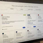 Giao diện hiển thị các gói đăng ký và chính sách giá của Adobe Creative Cloud