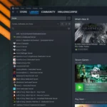 Giao diện Steam hiển thị danh sách các công cụ tạo máy chủ game riêng biệt (Dedicated Server) như 7 Days to Die, ARMA 2 trong thư viện của người dùng.