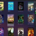 Giao diện thư viện game được tổ chức gọn gàng trong LaunchBox, hiển thị các bìa game và thông tin chi tiết.