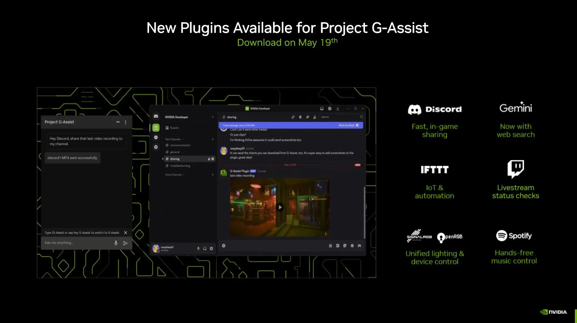 Giao diện tiện ích Nvidia G-Assist hiển thị các tùy chọn kiểm soát và tối ưu hiệu suất GPU