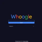 Giao diện tìm kiếm Whoogle đơn giản, sạch sẽ, không chứa quảng cáo và các yếu tố gây nhiễu.