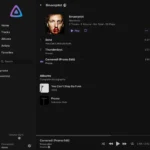 Giao diện tổng quan các bài hát trên ứng dụng nghe nhạc Jelly Music App với thiết kế hiện đại
