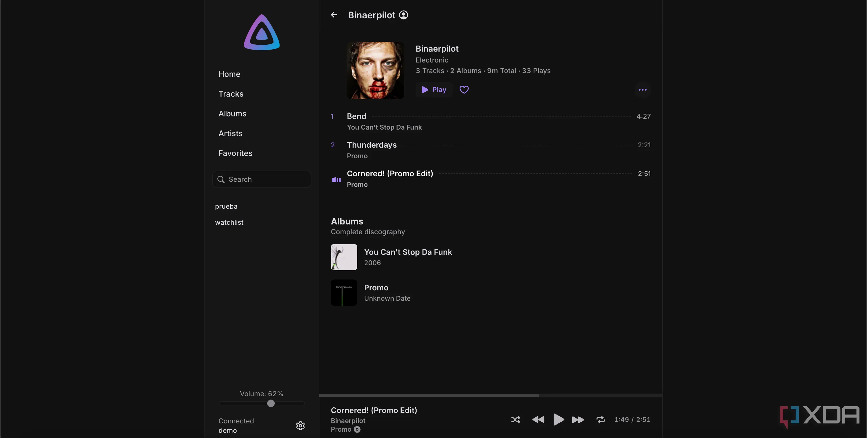 Giao diện tổng quan các bài hát trên ứng dụng nghe nhạc Jelly Music App với thiết kế hiện đại