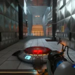 Góc nhìn cận cảnh từ tựa game Portal với hiệu ứng đồ họa RTX đẹp mắt.