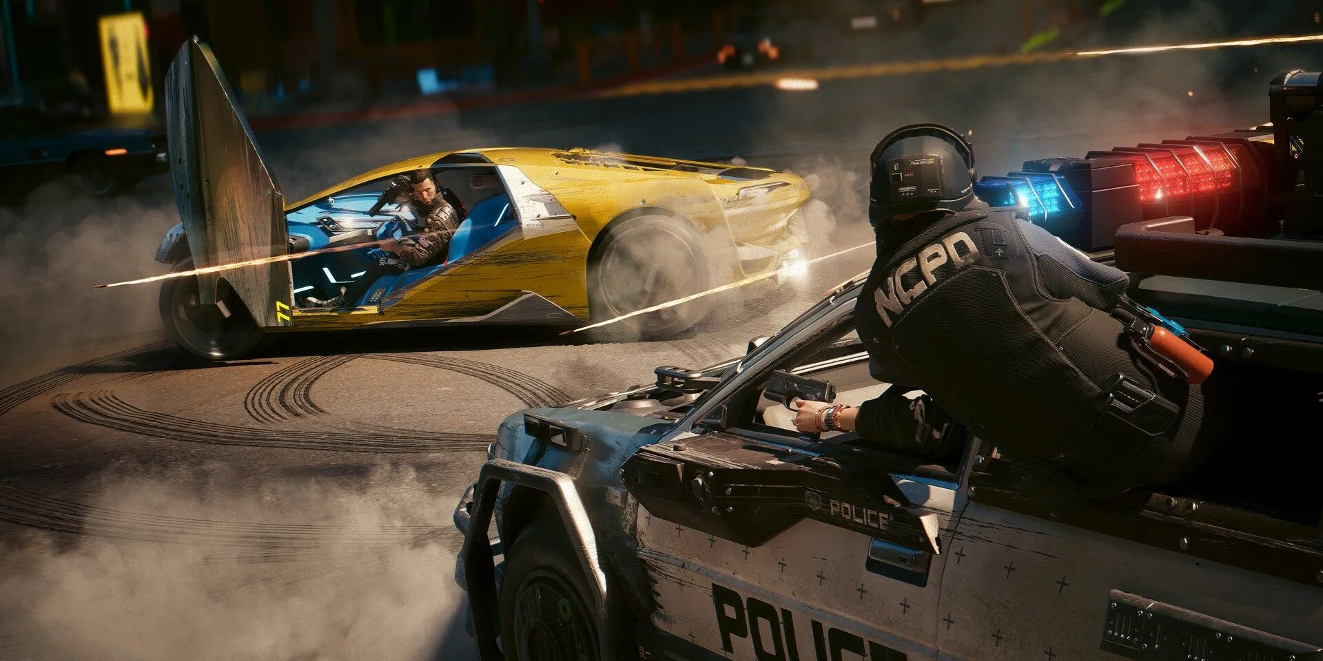 Góc nhìn từ trong game Cyberpunk 2077, thể hiện thế giới tương lai rộng lớn, minh họa sức mạnh của Steam Deck trong việc xử lý đồ họa phức tạp.