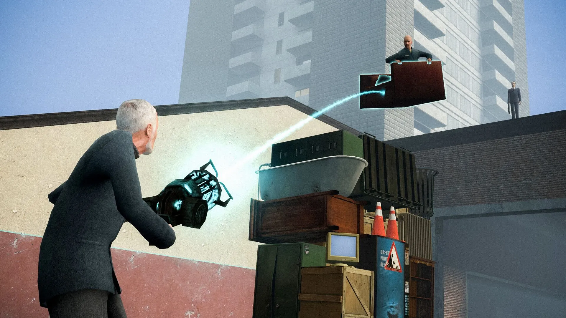 Hai người chơi tương tác với vật lý trong Garry's Mod