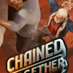 Hai nhân vật bị xích vào nhau cố gắng vượt qua chướng ngại vật trong game co-op Chained Together, với bối cảnh địa ngục rực lửa.