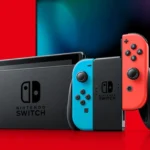 Hệ máy Nintendo Switch cùng màn hình TV, minh họa hệ thống theo dõi thời gian chơi game hiện tại.