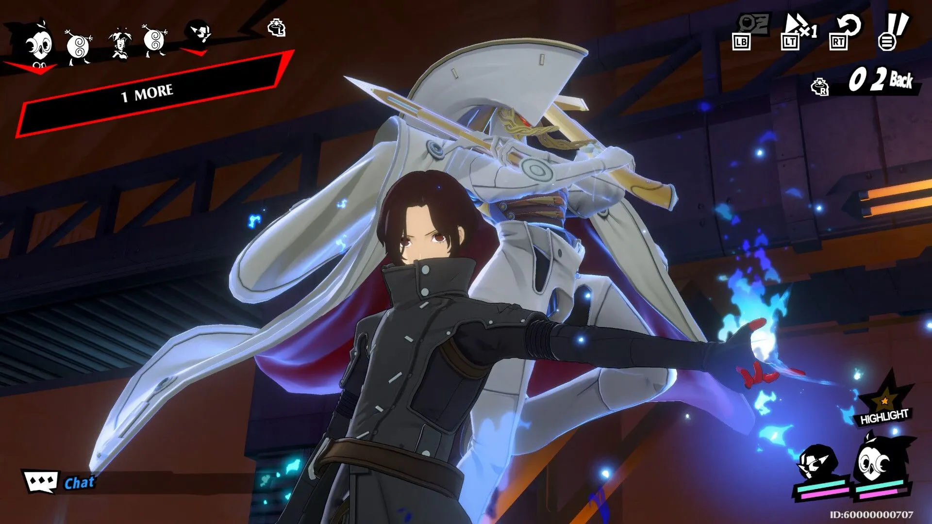 Hệ thống chiến đấu theo lượt trong Persona5: The Phantom X, tương đồng với series Persona gốc.