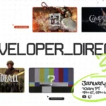 Hình ảnh banner quảng bá sự kiện Xbox Developer_Direct 2025 với ba tựa game chính và ngày diễn ra