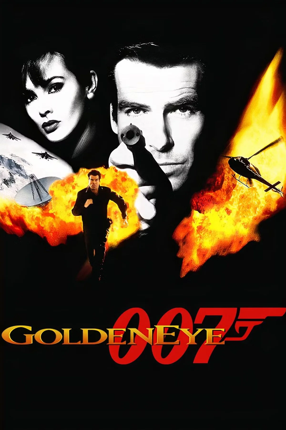 Hình ảnh bìa game GoldenEye 007 N64 cổ điển, biểu tượng của thể loại FPS trên console và game James Bond kinh điển.