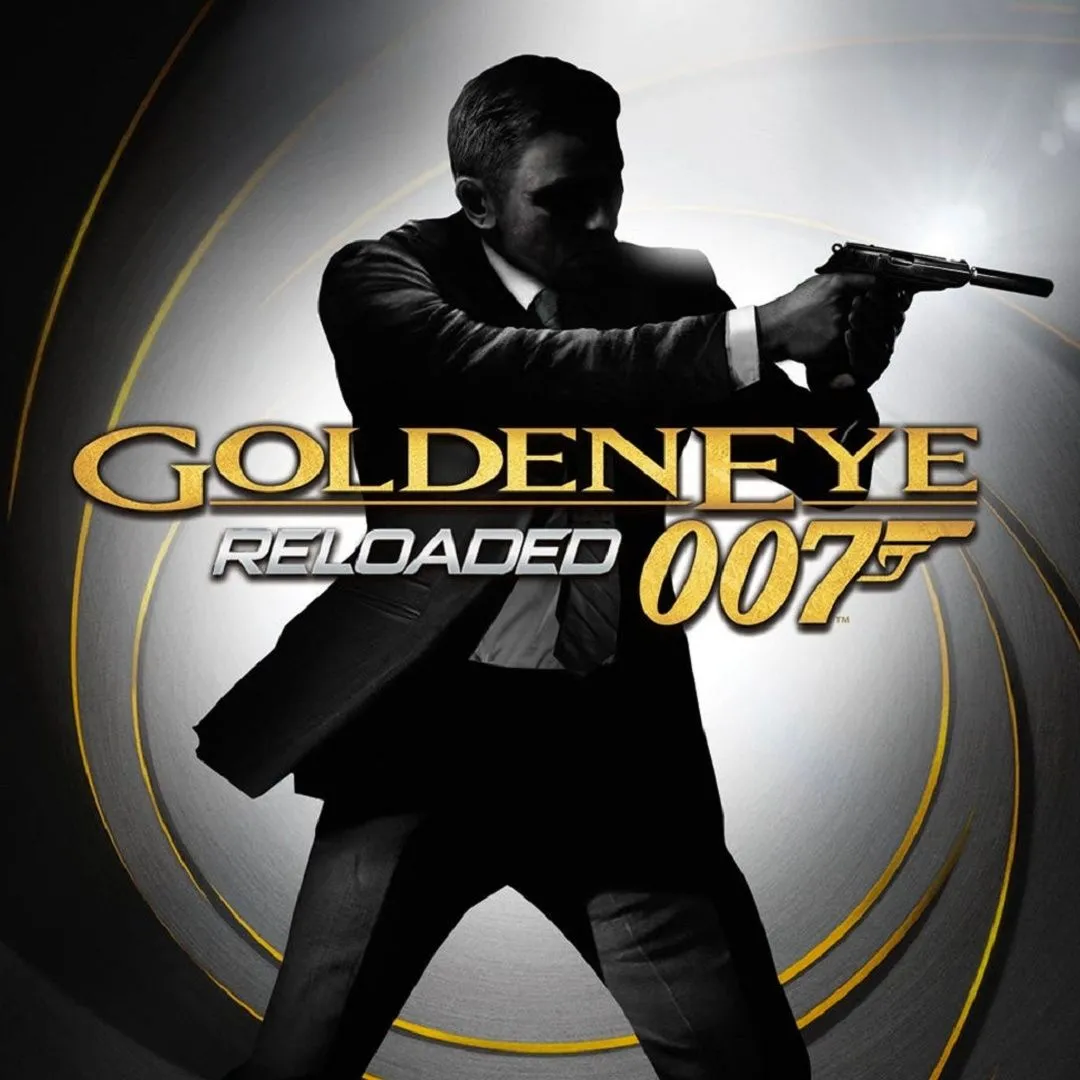 Hình ảnh bìa game GoldenEye 007 Reloaded, một tựa game bắn súng góc nhìn thứ nhất với đồ họa hiện đại trên PlayStation và Xbox.