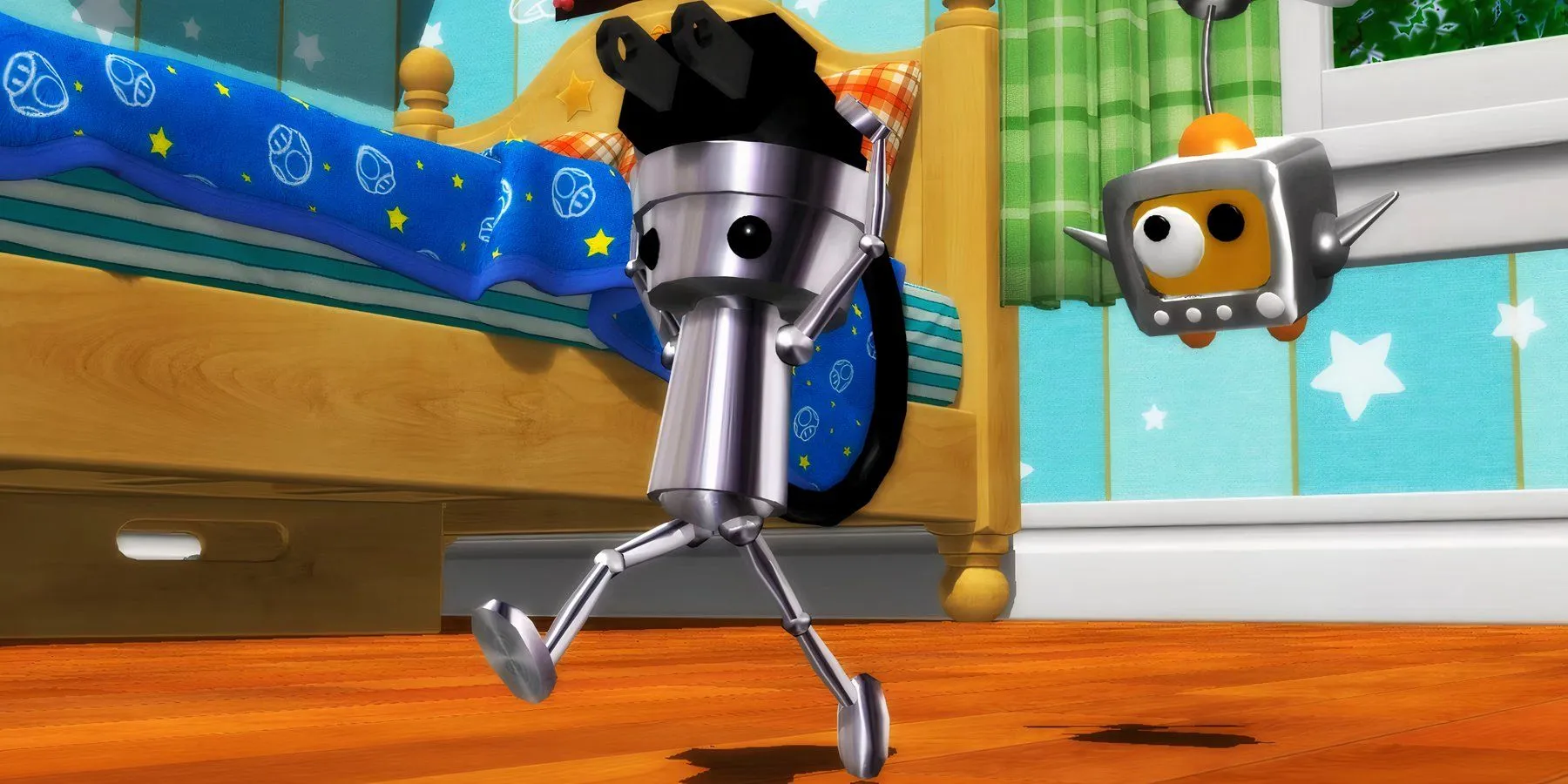 Hình ảnh Chibi-Robo, chú robot nhỏ trong tựa game cùng tên trên GameCube