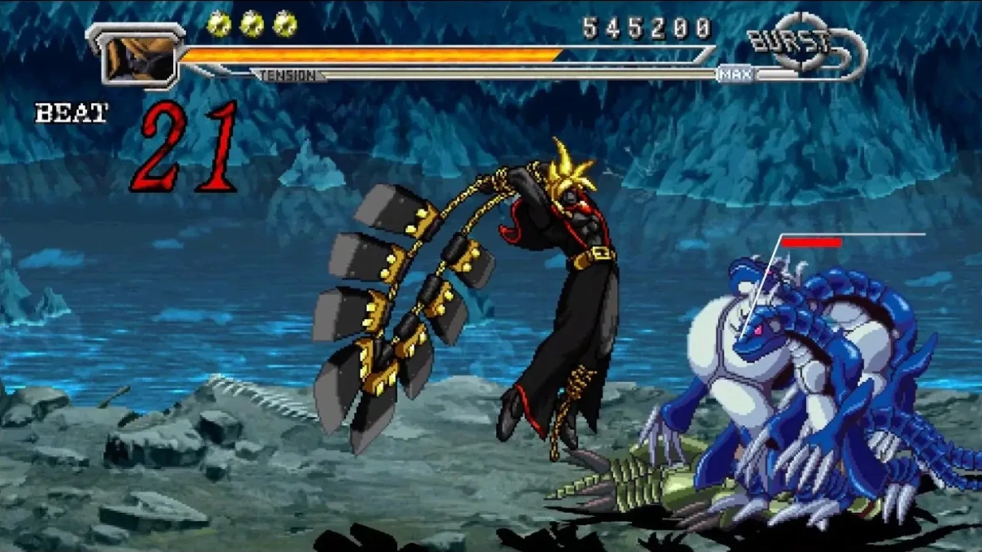 Hình ảnh gameplay chính từ Guilty Gear Judgement, tựa game hành động beat 'em up của Guilty Gear