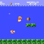 Hình ảnh gameplay Super Mario Bros. trên hệ máy NES, tựa game huyền thoại định hình thể loại đi cảnh
