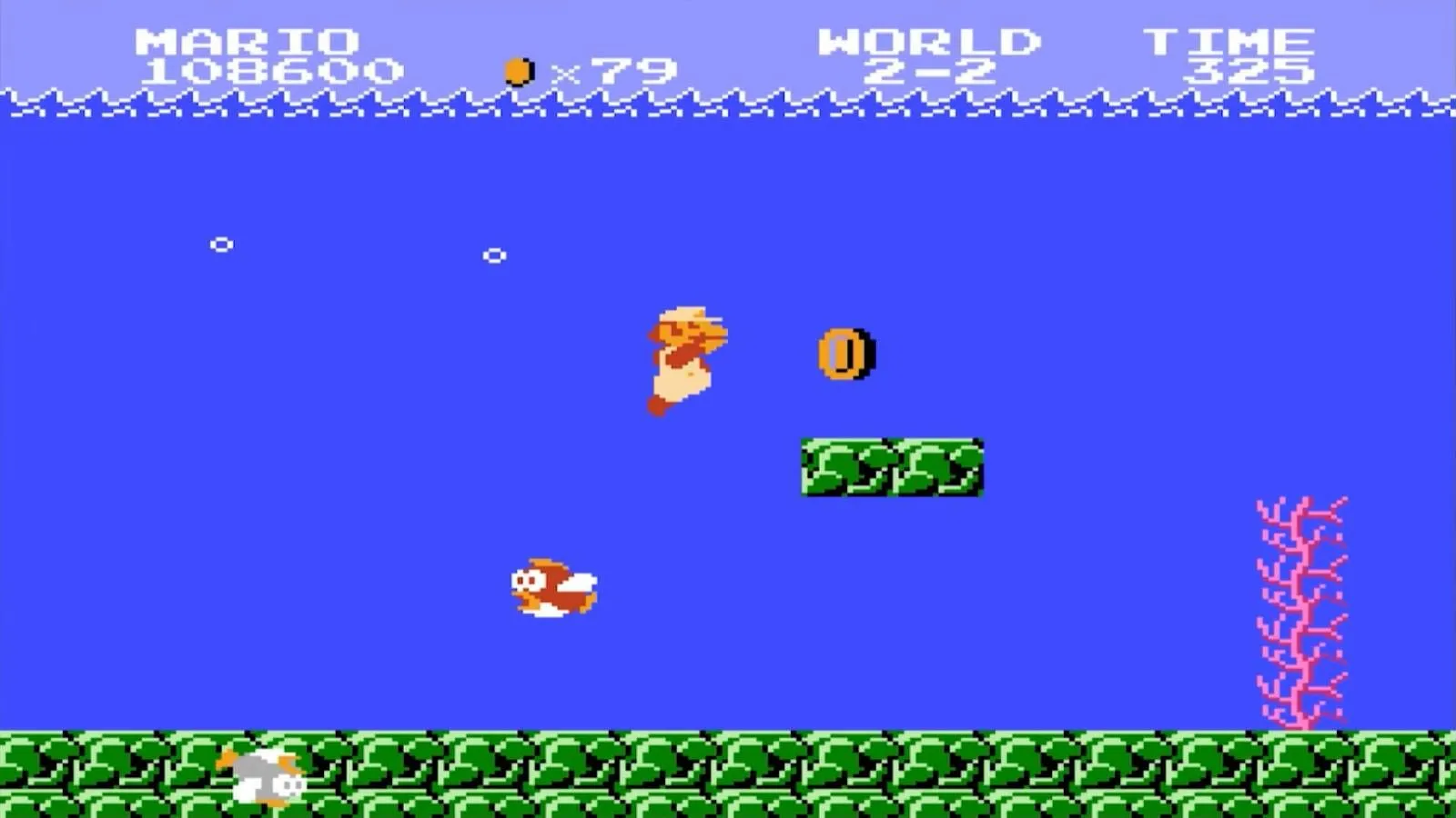 Hình ảnh gameplay Super Mario Bros. trên hệ máy NES, tựa game huyền thoại định hình thể loại đi cảnh