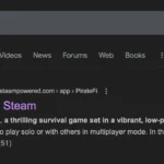 Hình ảnh kết quả tìm kiếm Google cho game PirateFi trên Steam, hiện đã bị gỡ bỏ vì chứa mã độc.