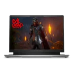 Hình ảnh laptop gaming Alienware x16 R2 màu bạc với thiết kế cao cấp, đèn LED RGB đặc trưng của Alienware.