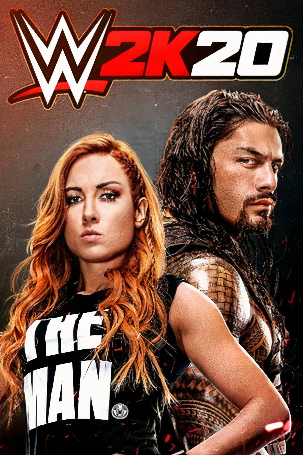 Hình ảnh lỗi đồ họa trong WWE 2K20, với nhân vật bị biến dạng một cách kỳ quái.