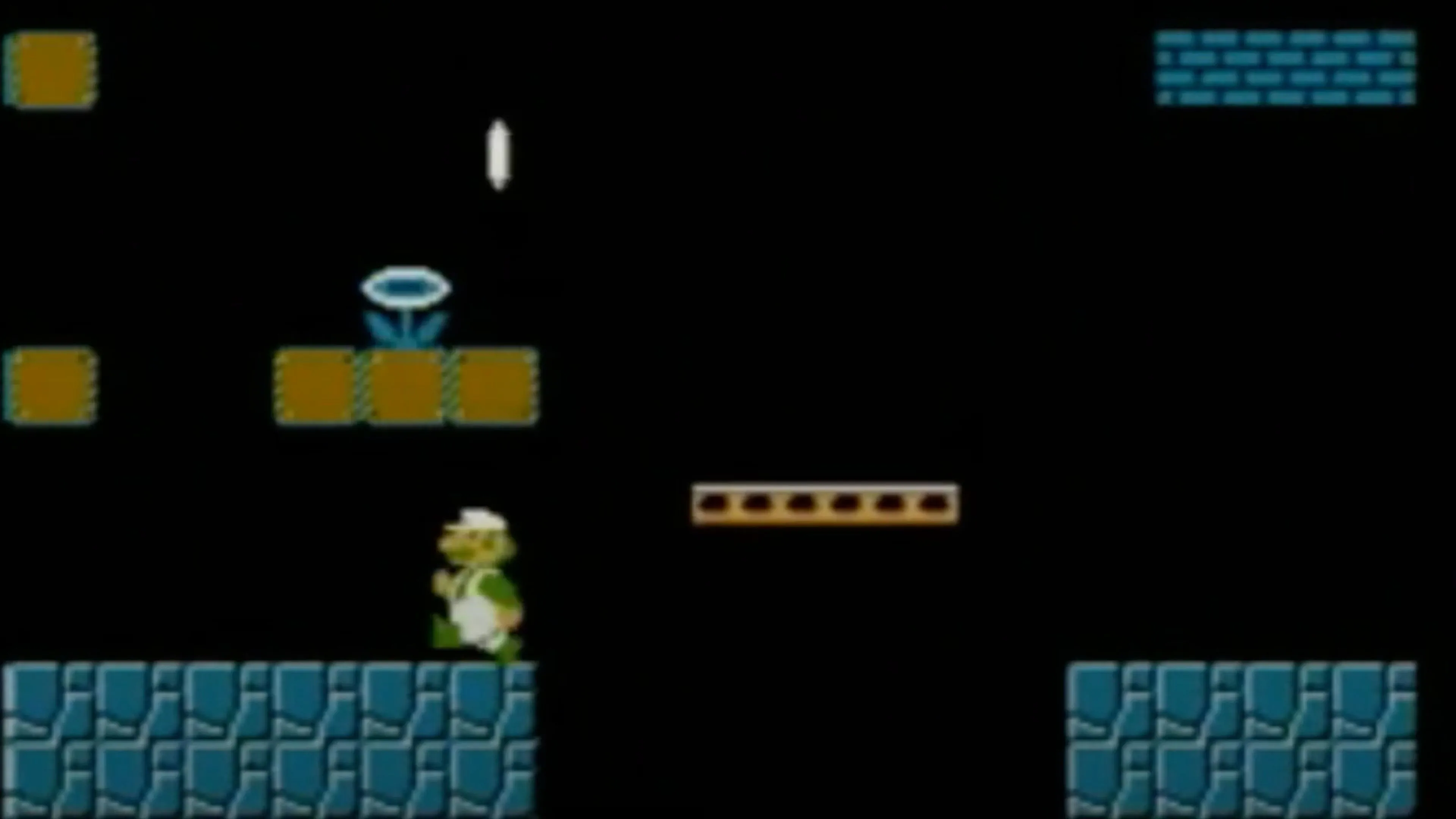 Hình ảnh Luigi đang chơi Super Mario Bros., một trong những nhân vật phụ mang tính biểu tượng của dòng game Nintendo 8-bit.