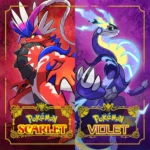 Hình ảnh minh họa game Pokémon Scarlet và Violet trên Nintendo Switch với Koraidon và Miraidon.