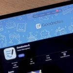 Hình ảnh minh họa một ứng dụng Goodnotes 6 trên trang liệt kê của App Store cho thấy giao diện người dùng và thông tin ứng dụng