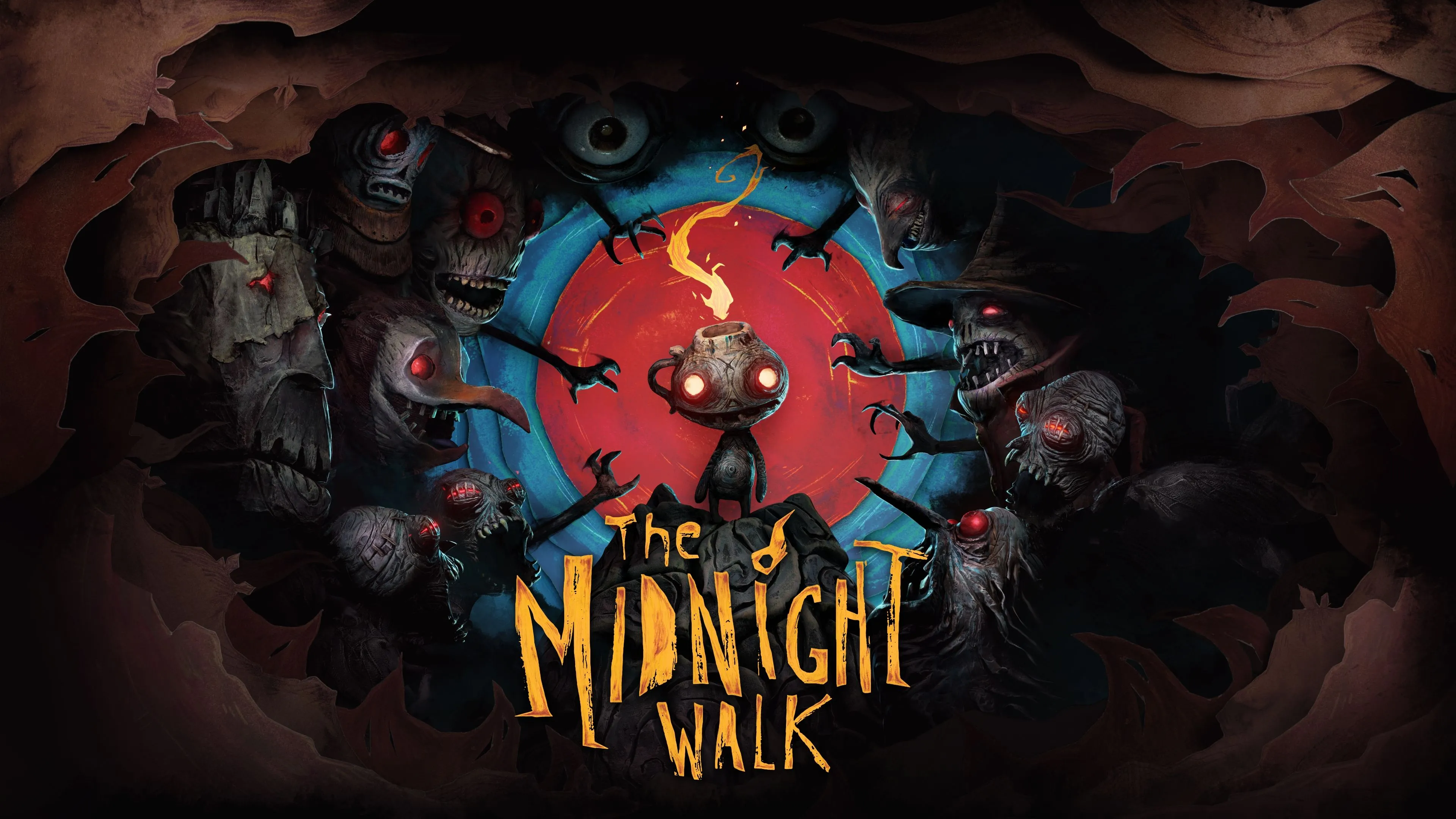 Hình ảnh nghệ thuật chính của game The Midnight Walk thể hiện phong cách đồ họa độc đáo