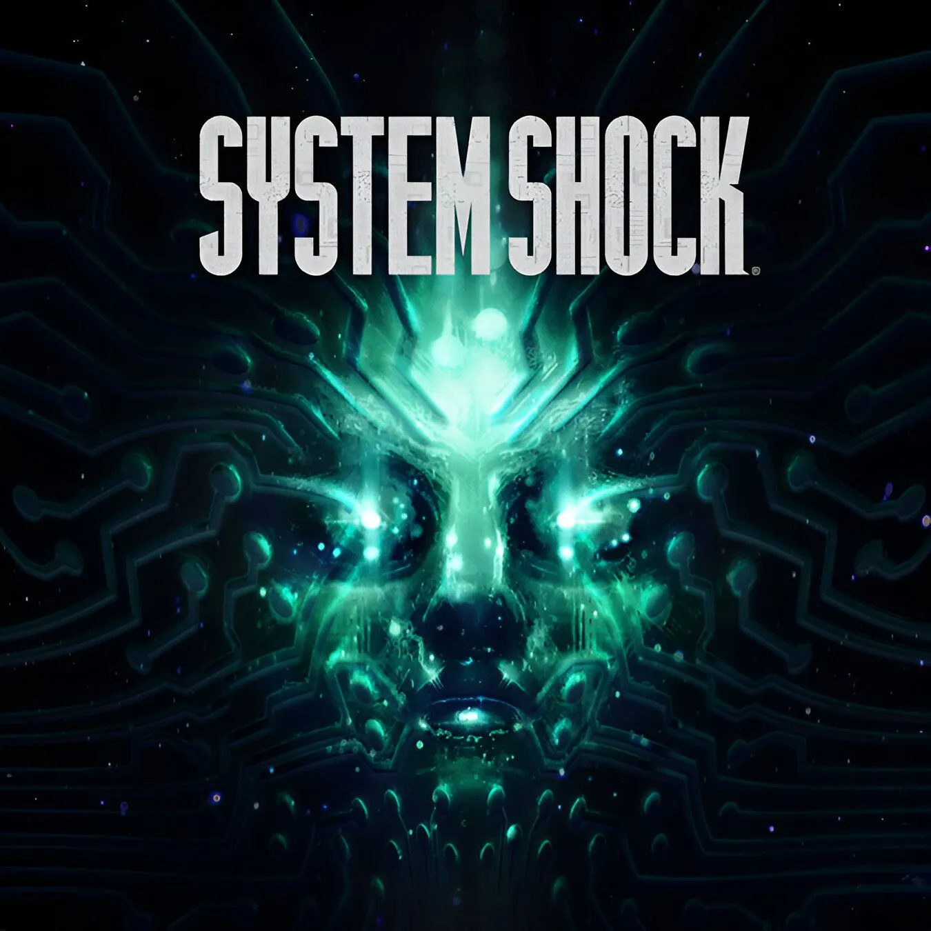 Hình ảnh quảng bá game System Shock Remake (2023) với không gian tàu vũ trụ Citadel Station u ám và đáng sợ.