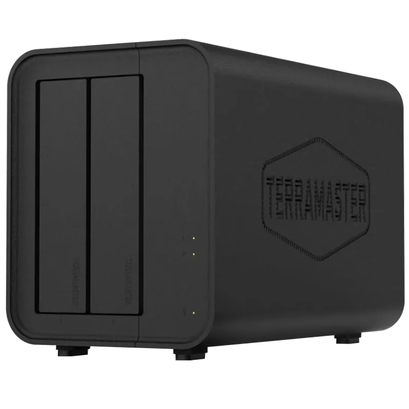 Hình ảnh sản phẩm NAS TerraMaster F2-424 nhỏ gọn với hai khay ổ cứng