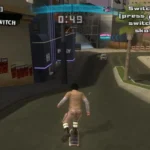 Hình ảnh thế giới mở trong game Tony Hawk's American Wasteland, minh họa sự thay đổi gameplay