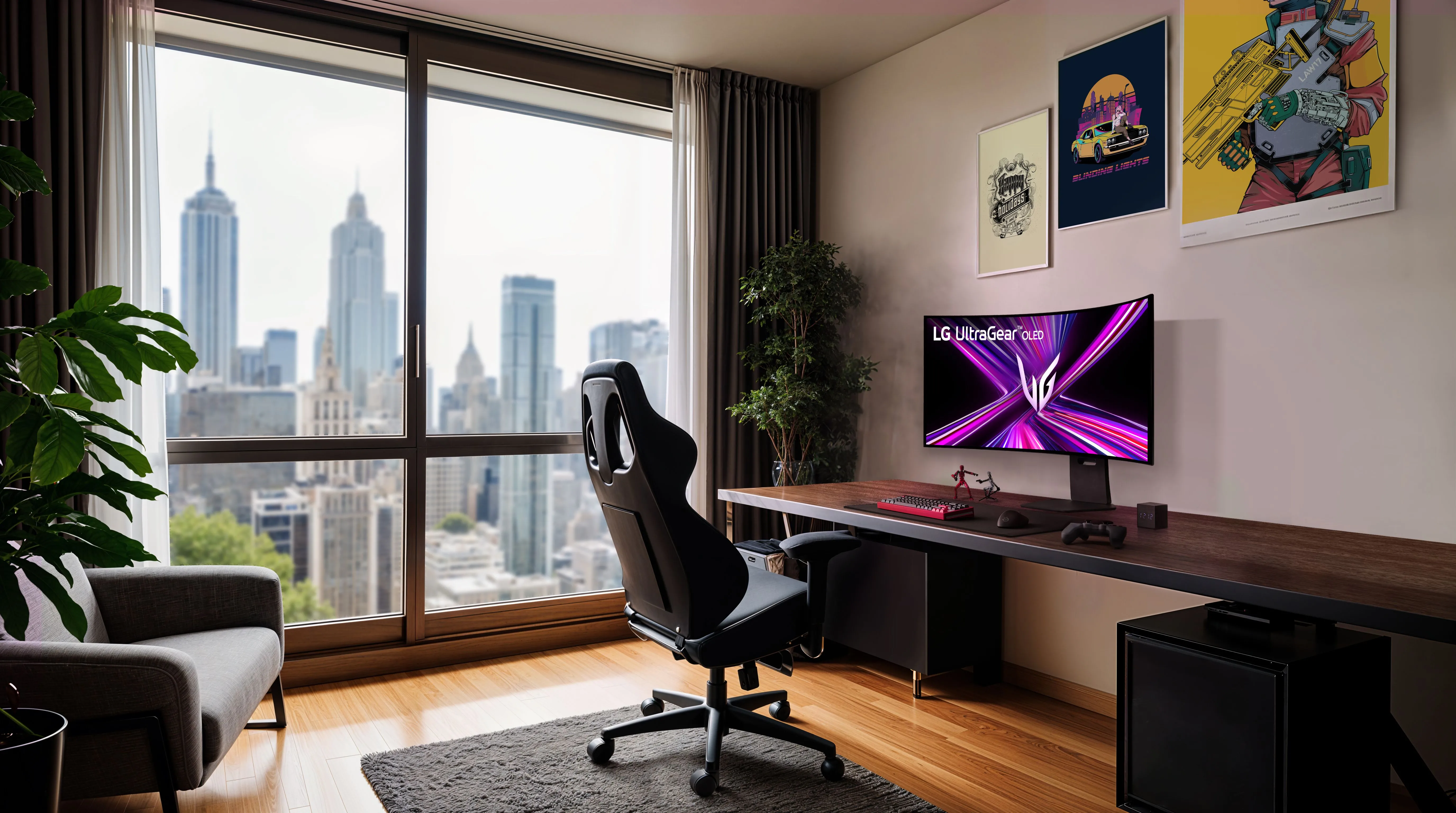 Hình ảnh thực tế màn hình LG UltraGear OLED 45 inch 5K2K khi chơi game