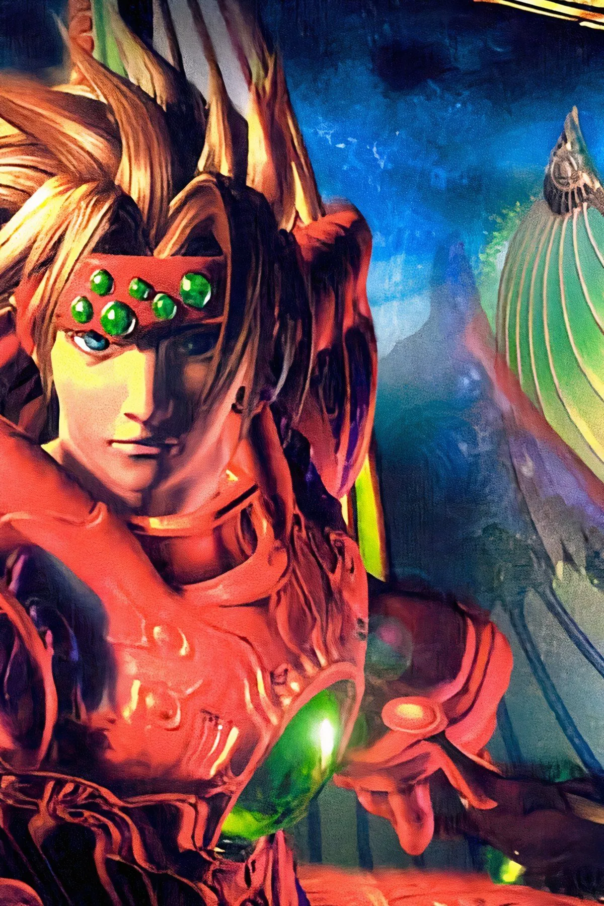 Hình ảnh tổng hợp các cảnh chiến đấu và nhân vật chính Dart từ tựa game JRPG The Legend of Dragoon trên PlayStation 1.