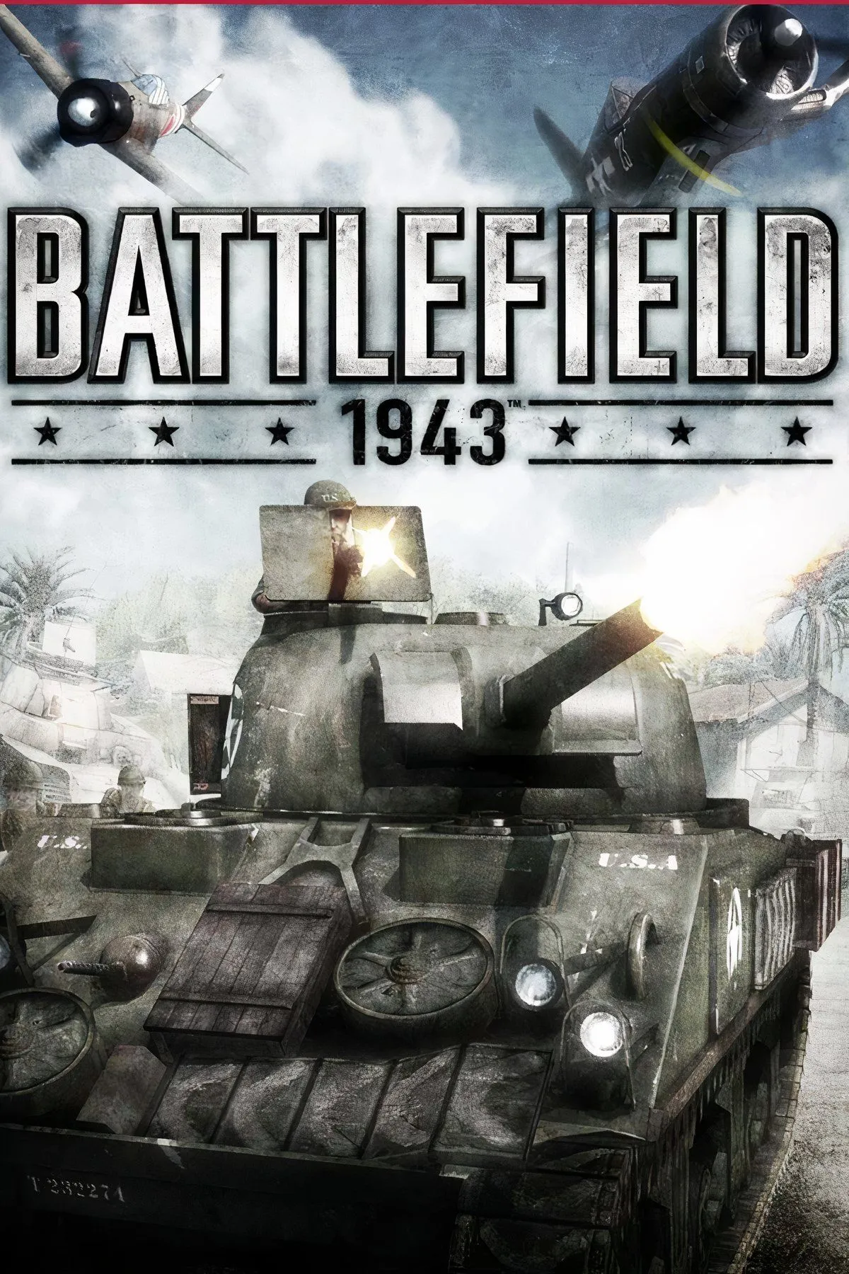 Hình ảnh tổng hợp từ Battlefield 1943, thể hiện môi trường và chiến trường ở Thái Bình Dương.