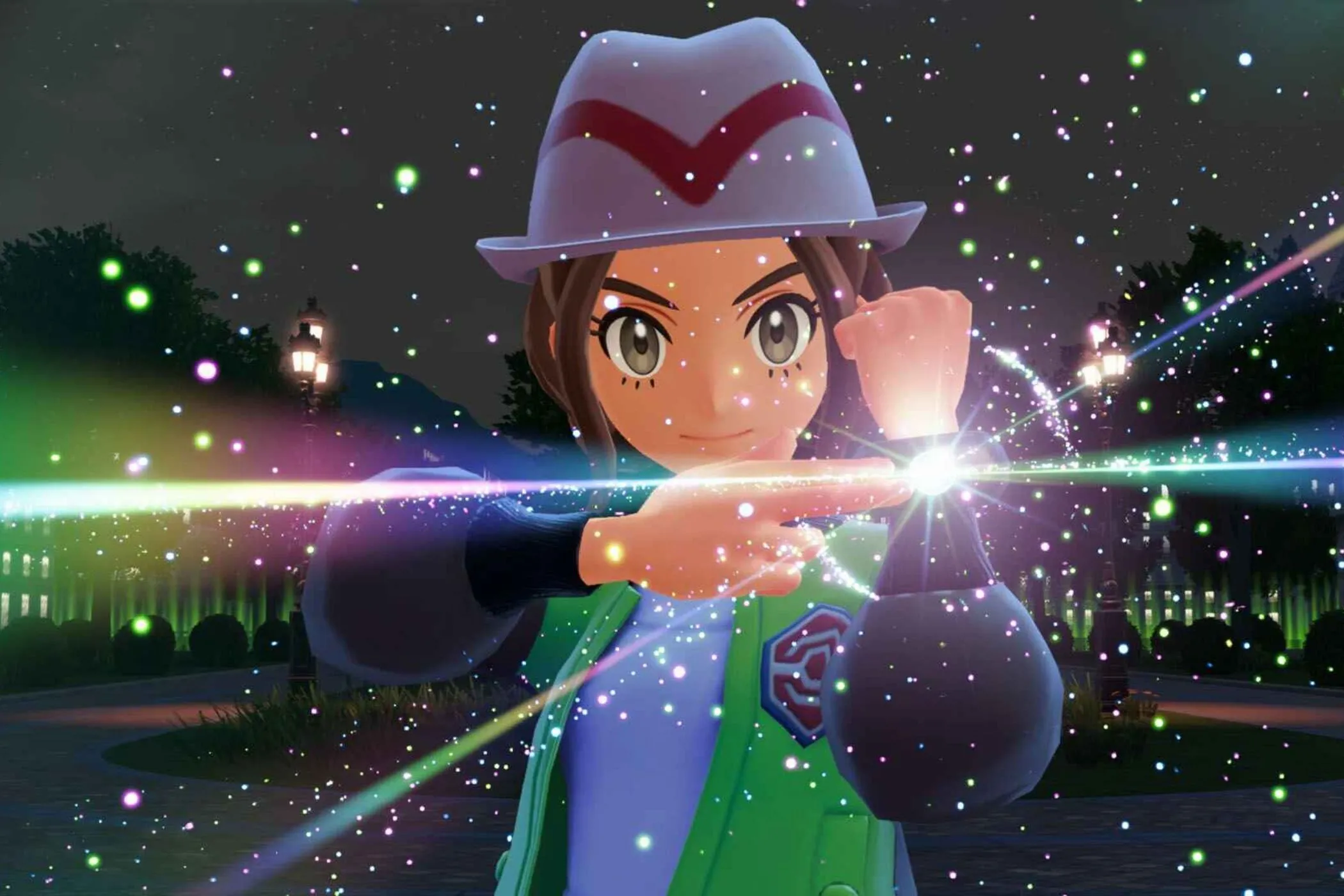 Hình ảnh trong game Pokémon Legends Z-A trên Nintendo Switch 2, thể hiện môi trường đô thị và Pokémon