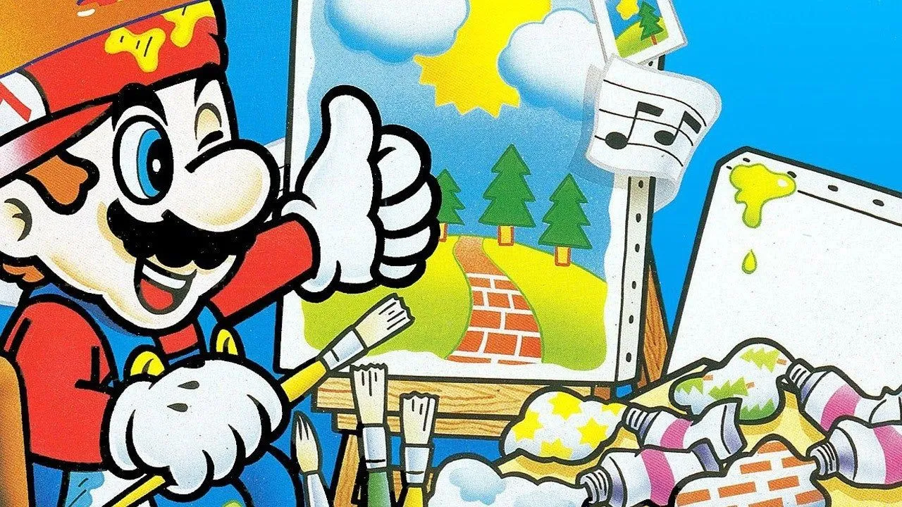 Hộp bìa game Mario Paint dành cho SNES