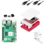 Hộp sản phẩm CanaKit Raspberry Pi 5 Starter Kit kèm theo các phụ kiện cơ bản