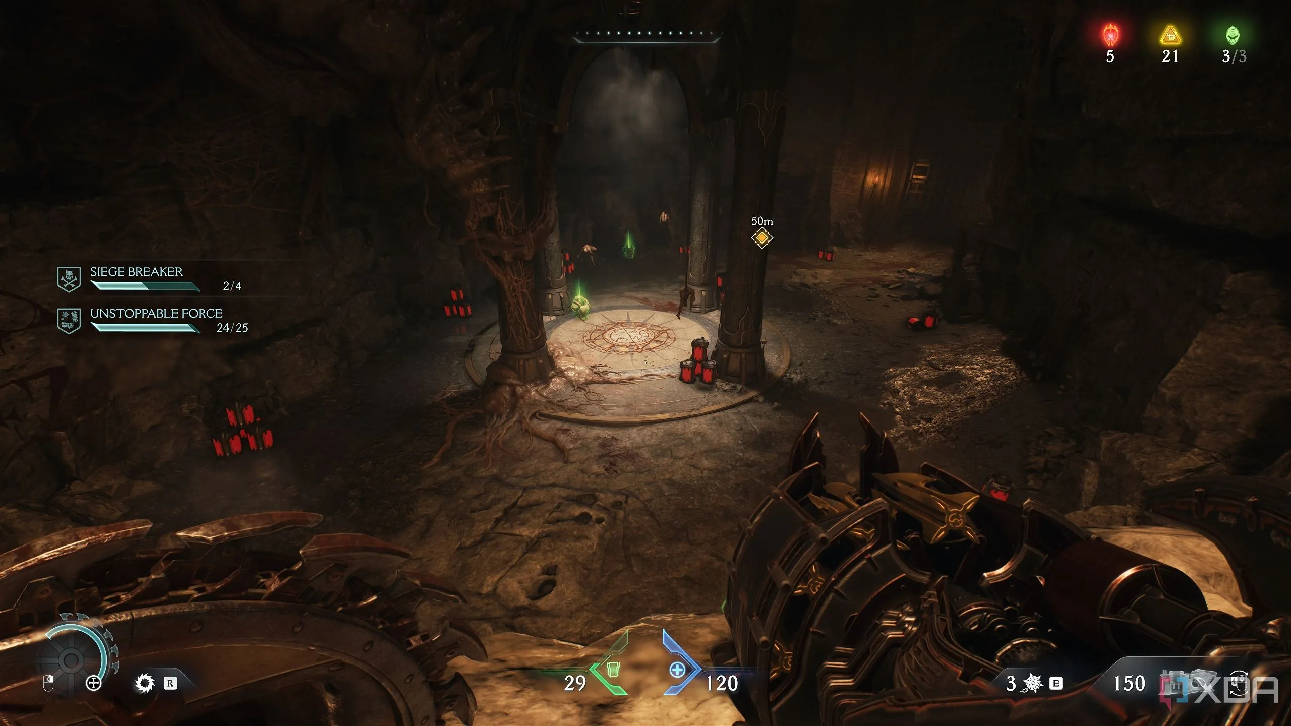 Khu vực bí mật thứ 4 trong Chương 6 của Doom: The Dark Ages, trước khi dịch chuyển.