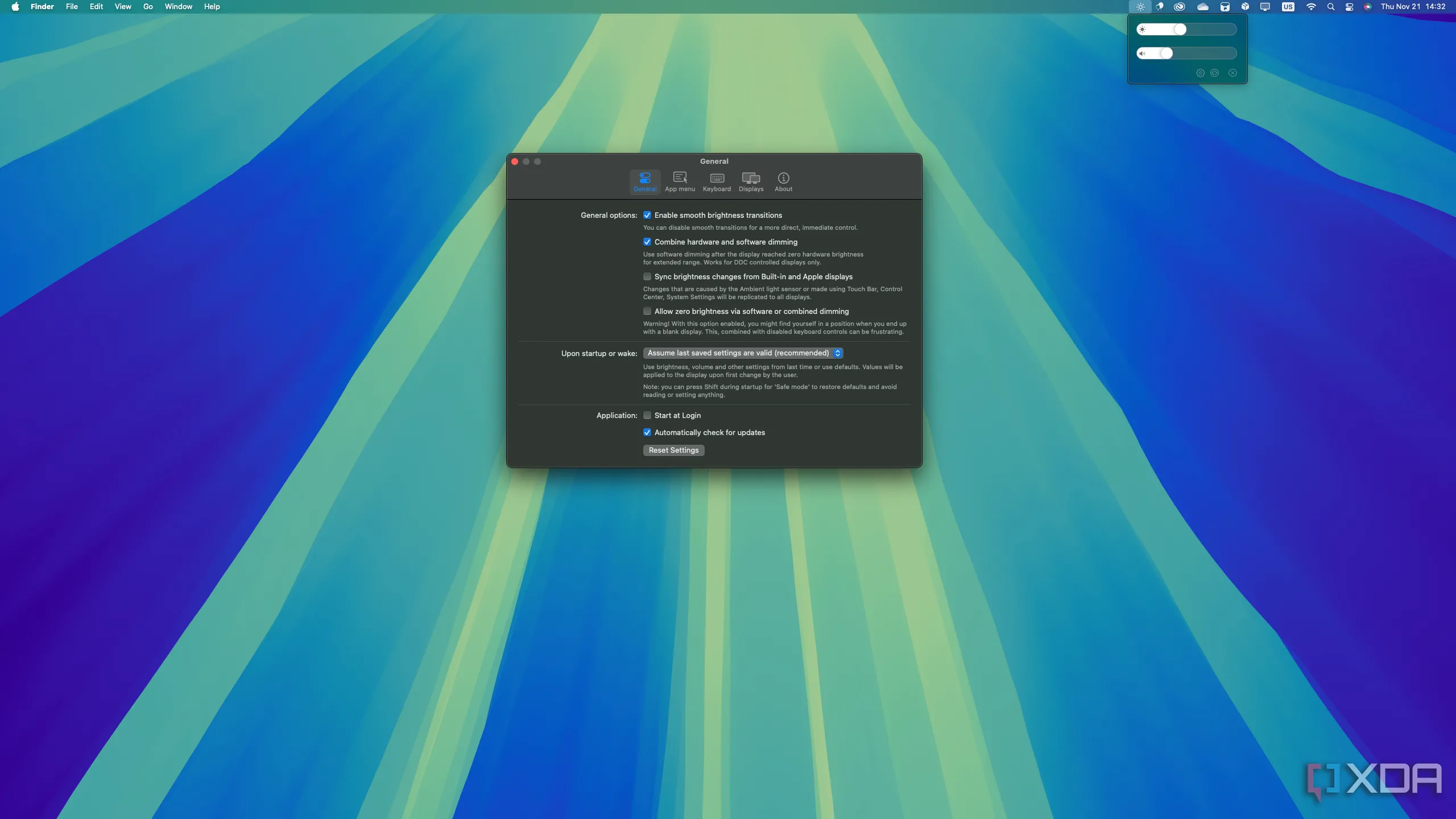 Kiểm soát độ sáng và cài đặt màn hình bằng ứng dụng MonitorControl trên macOS