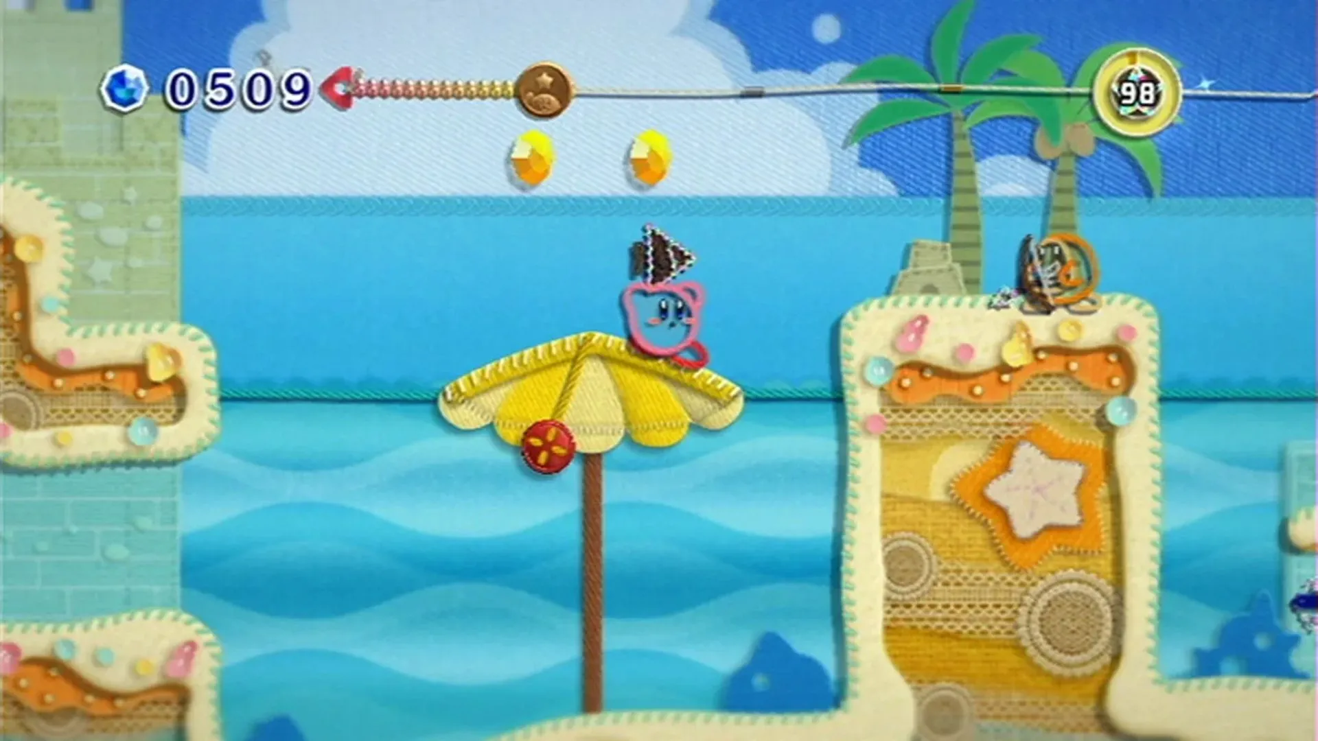 Kirby trong thế giới sợi len của Kirby's Epic Yarn