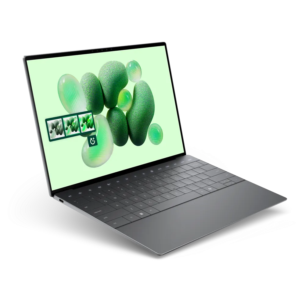 Laptop Dell XPS 13 phiên bản 2024 màu than chì với chip Snapdragon X Elite nổi bật