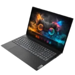 Laptop Lenovo V15 màu đen với màn hình 15.6 inch, thiết kế hiện đại
