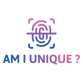 Logo Am I Unique với nền trong suốt.
