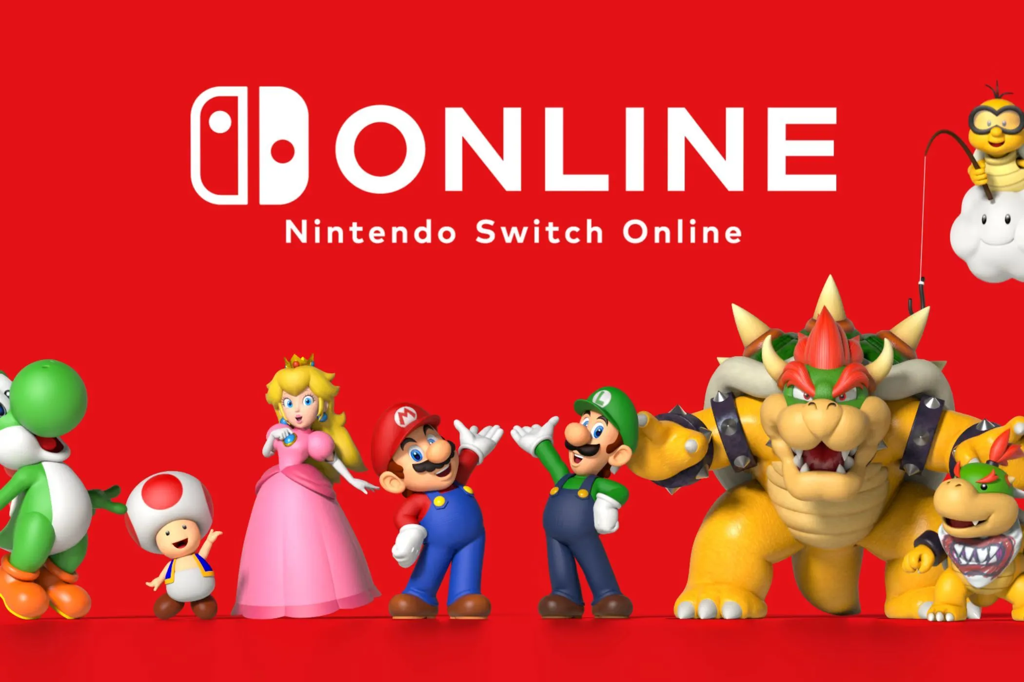 Logo chính thức của Nintendo Switch Online cùng các nhân vật Mario nổi tiếng, biểu trưng cho hệ sinh thái game phong phú trên nền tảng Nintendo Switch 2