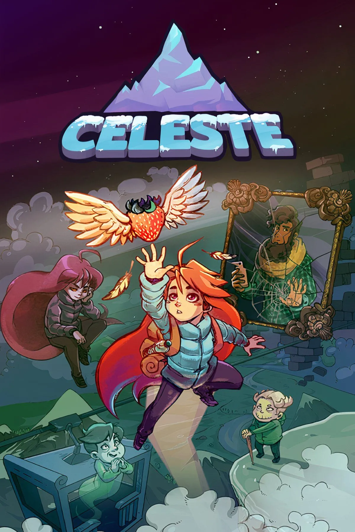 Madeline nhảy qua chướng ngại vật trong Celeste, một game platformer offline đầy thử thách