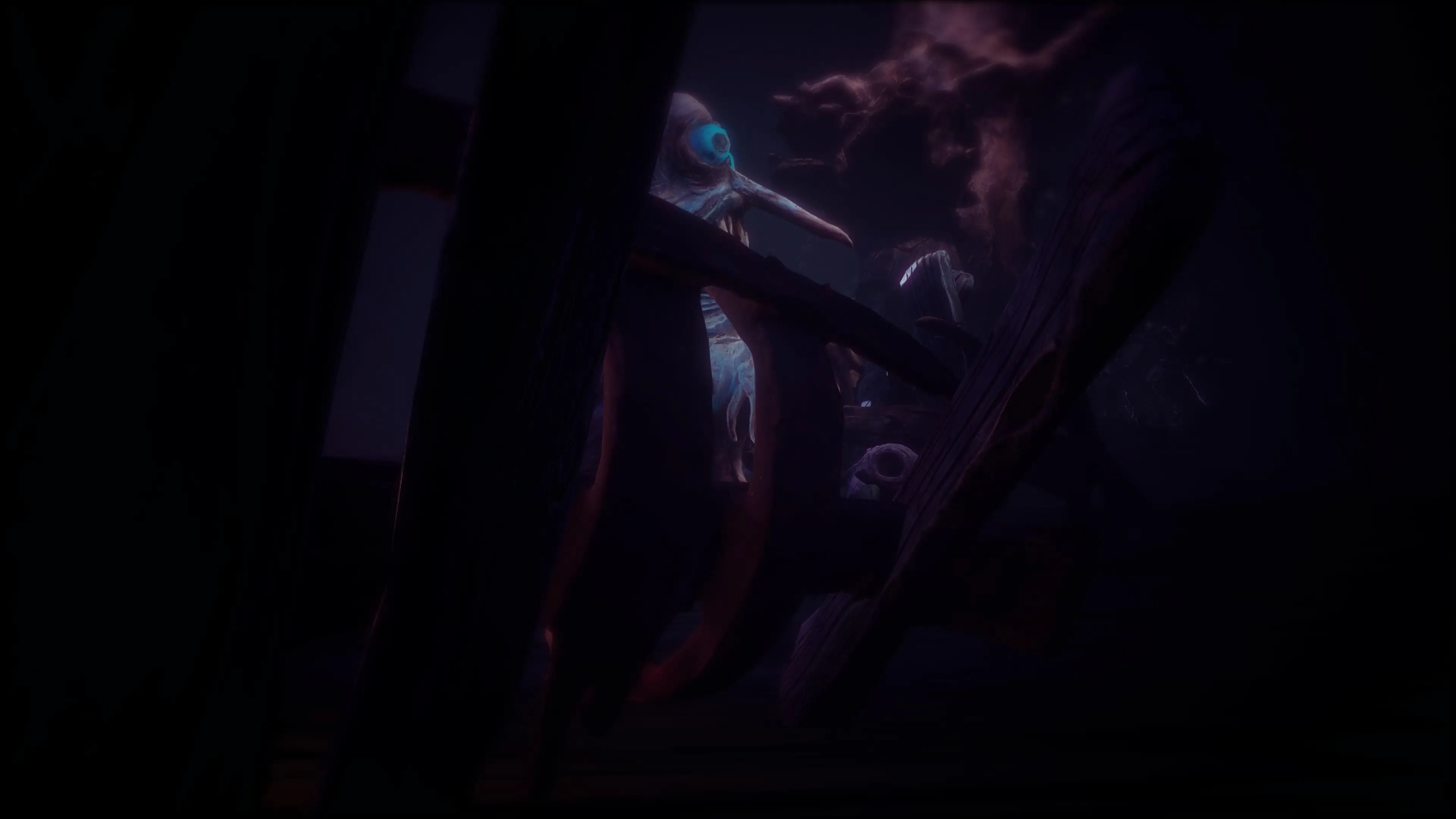 Màn hình gameplay The Midnight Walk cho thấy cơ chế ẩn nấp và lén lút