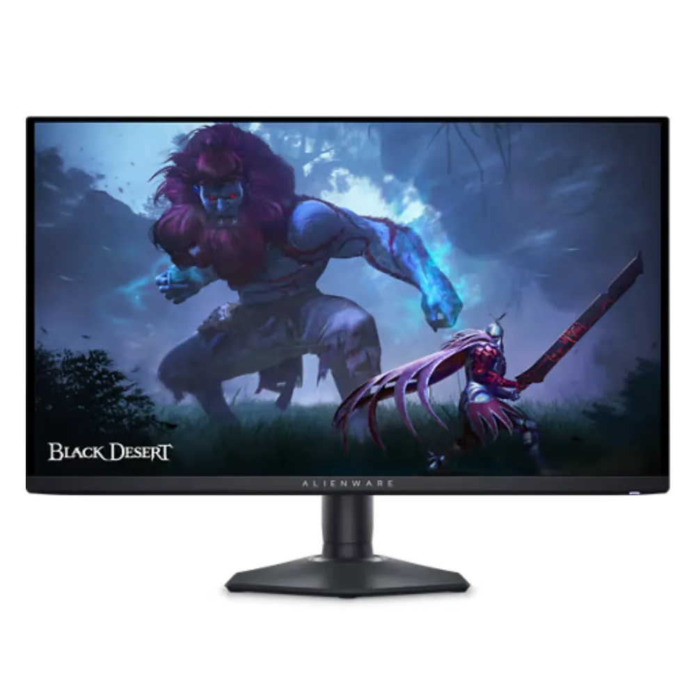Màn hình gaming Alienware AW2725DF 27 inch QD-OLED hiển thị đồ họa sắc nét với thiết kế tối giản.