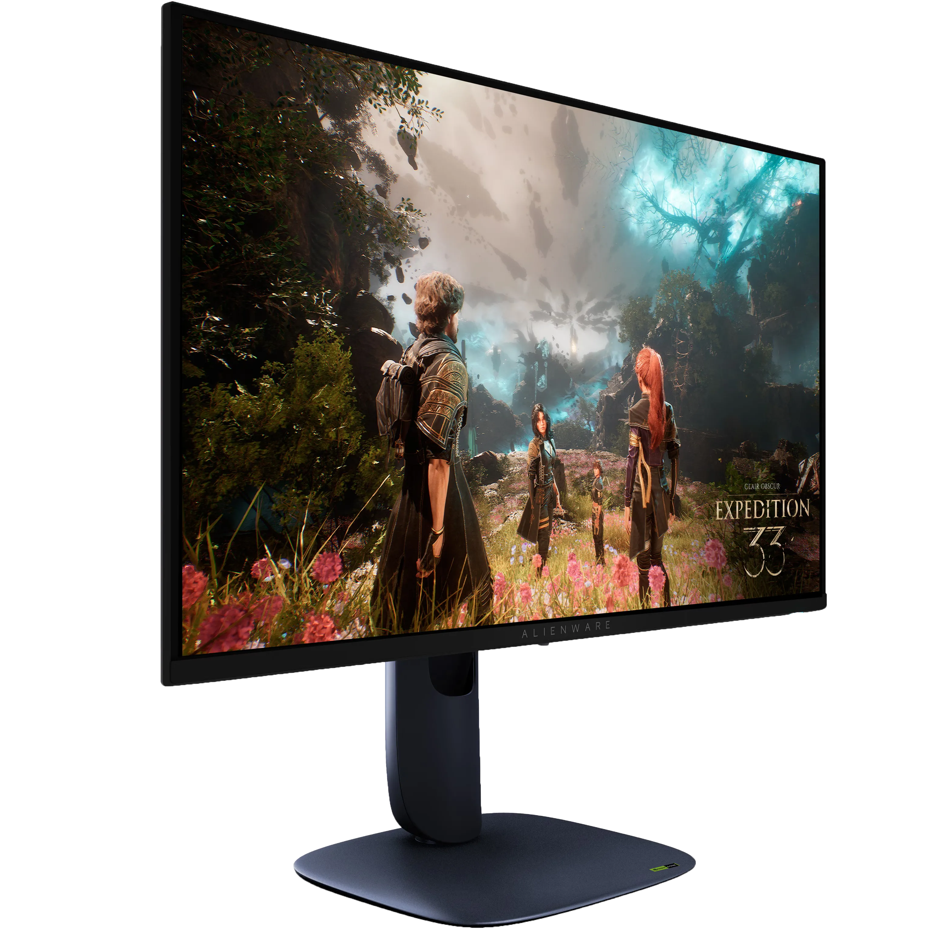 Màn hình gaming Alienware AW2725Q QD-OLED đen với thiết kế tối giản.