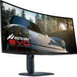 Màn hình gaming Alienware AW3425DW QD-OLED 34 inch màu đen với tần số quét 240Hz