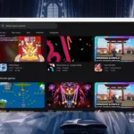 Màn hình giả lập Google Play Games trên PC hiển thị danh mục trò chơi đa dạng.