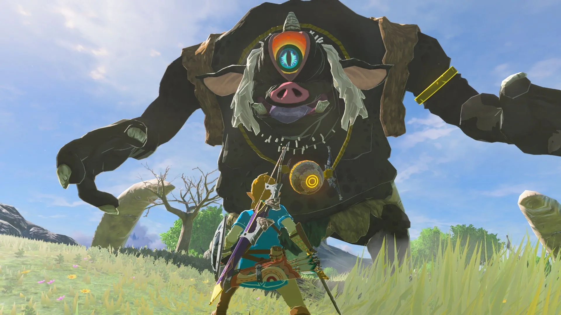 Màn hình hiển thị gameplay game The Legend of Zelda Breath of the Wild được tối ưu cho Nintendo Switch 2.